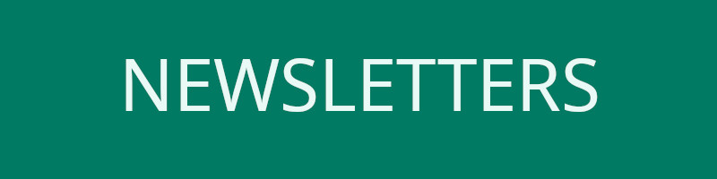 White text on green background reading "Newsletters"